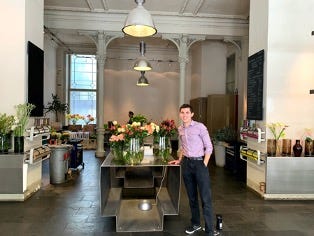 Visiting the flower shop “Blumenkraft”, which was the basis for an original play I was in the year before going to Vienna!