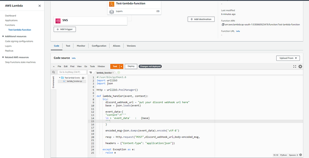 notificaciones de eventos