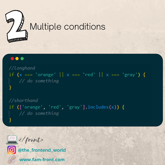 JavaScript multiple conditions shorthand