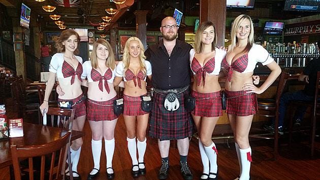 There Is A Scots Themed Competitor To Hooters In The Boston Area Called The Tilted Kilt By Gutbloom Medium