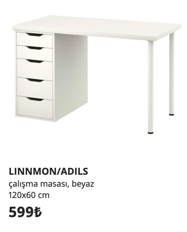 LAGKAPTEN/ALEX Beyaz 120x60 Cm çalışma Masası IKEA |  museorosagalisteo.gob.ar