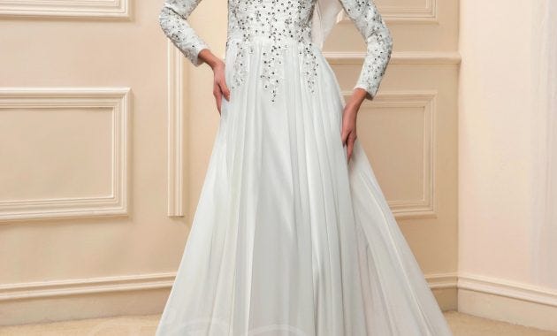 white bridal abaya