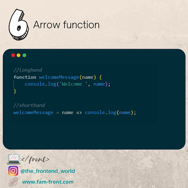 JavaScript arrow function shorthand