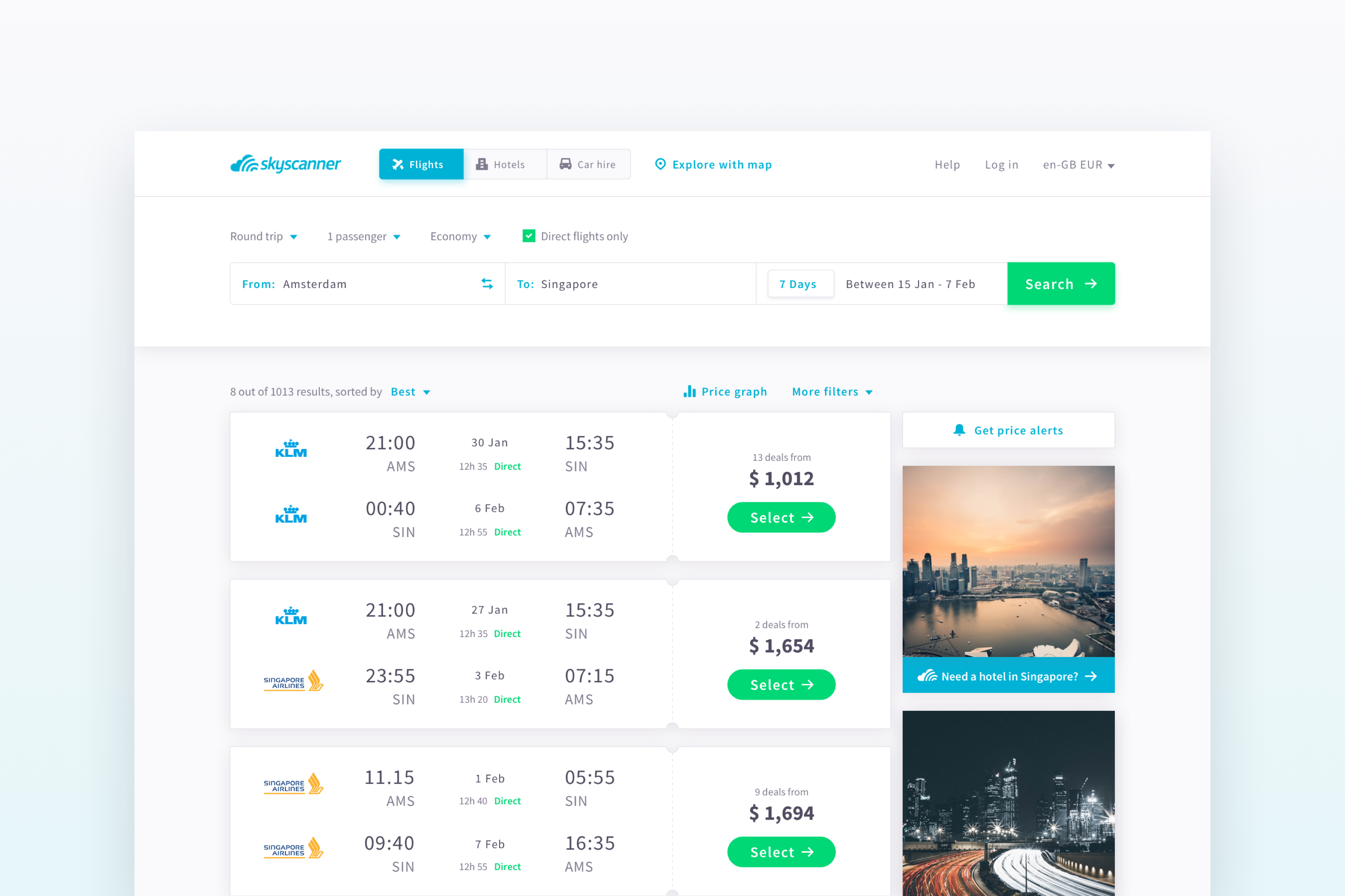 Skyscanner Bar Chart