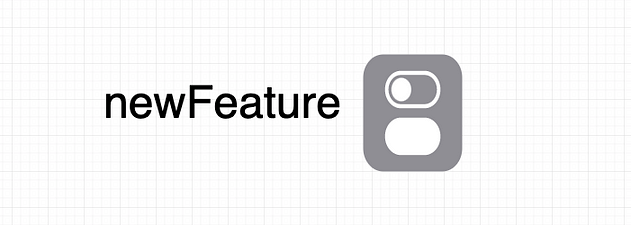 The word new feature next to a switch