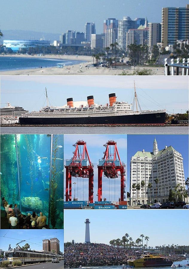 Book flights to Long Beach. A city located in California just half