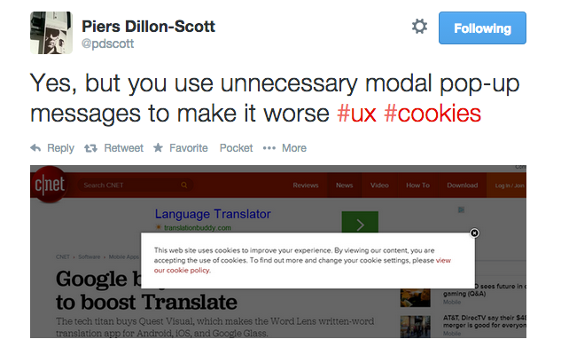 The Cookie Law And Ux Cookies Are A Foundation Of Our Daily By Geoffrey Keating Medium