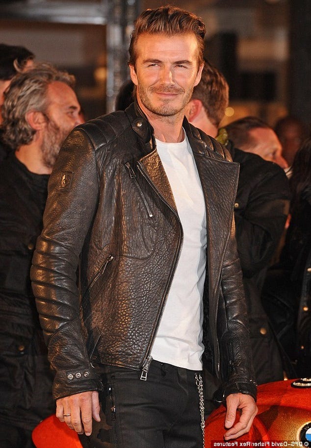 david beckham leather jacket style