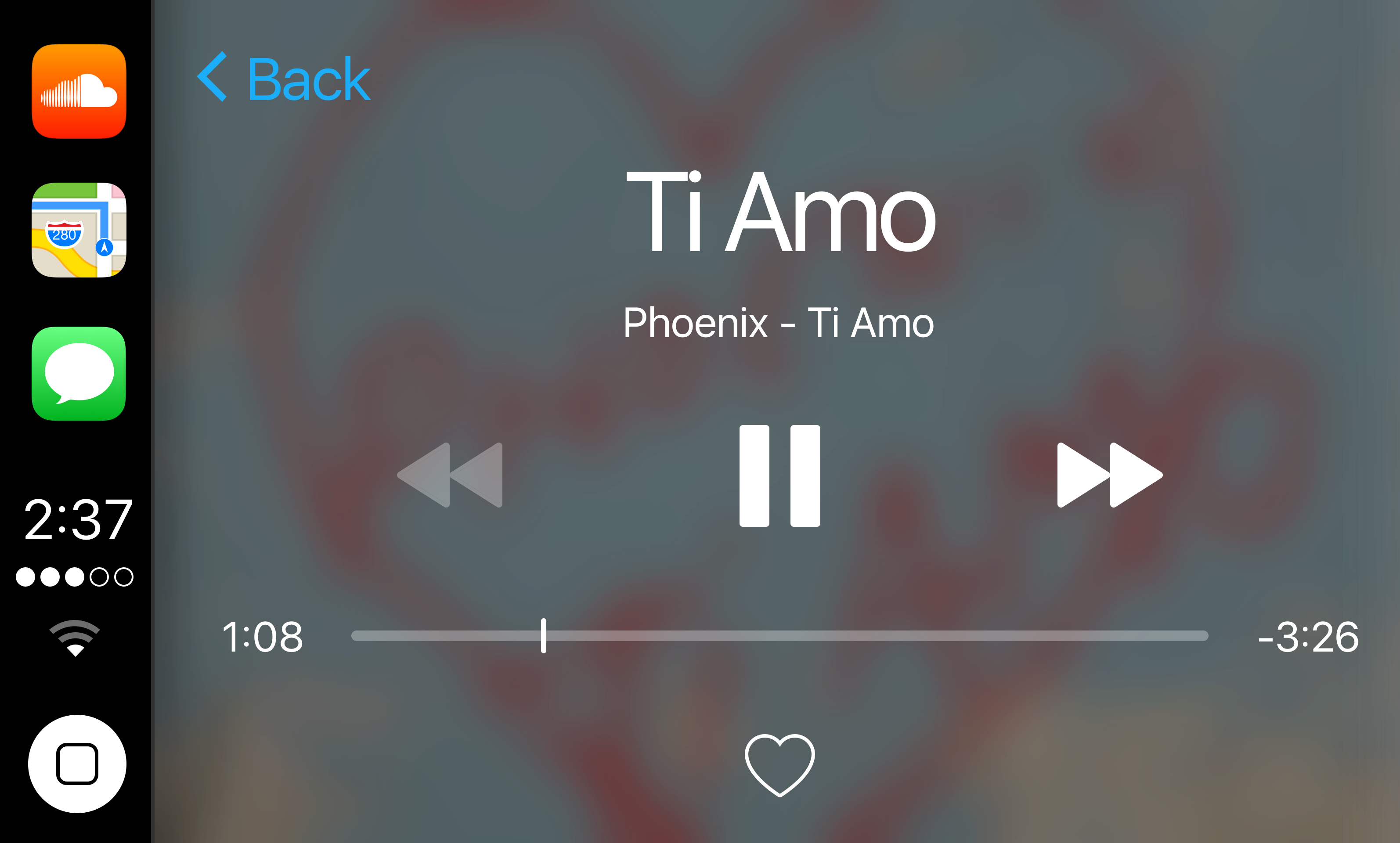 SoundCloud App for Apple CarPlay. I live in Los Angeles and we do a LOT