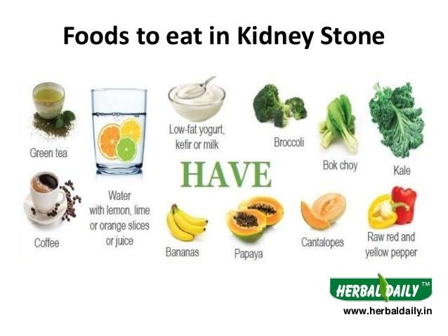 Kidney Stone Patient Diet Chart
