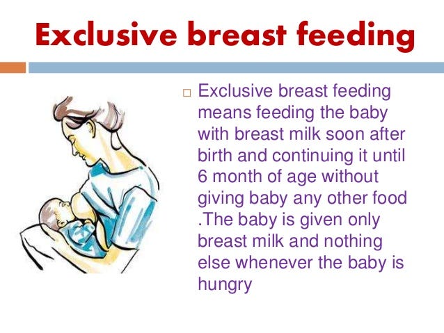 exclusive breastfeeding