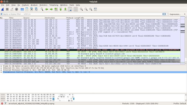 analyzing wireshark captures