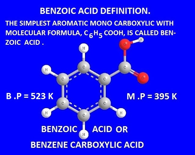 Benzoic Acid Definition Properties Preparation From Benzene And Phenol By Kakali Ghosh Teacher Blogger M Sc Chemistry Medium