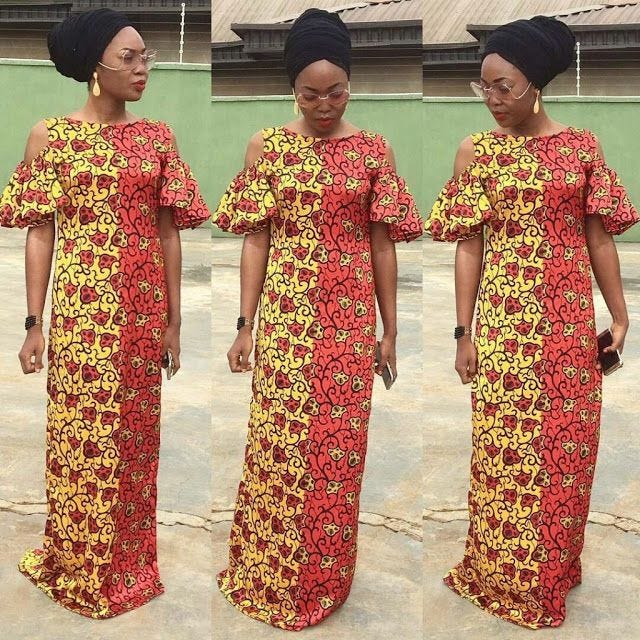 female ankara gown