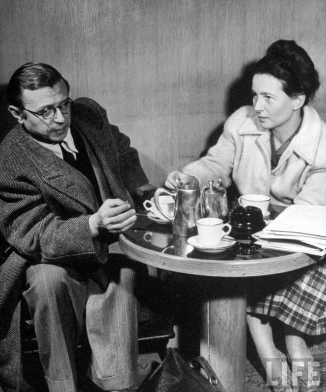 Jean-Paul Sartre and Simone de Beauvior | by Abigail Rosenthal | Medium