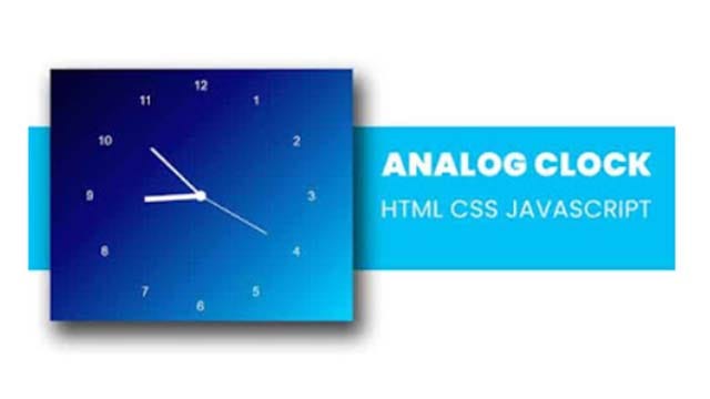 Analog Clock using HTML CSS and Javascript | by Nandini Biswas | Aug ... image.