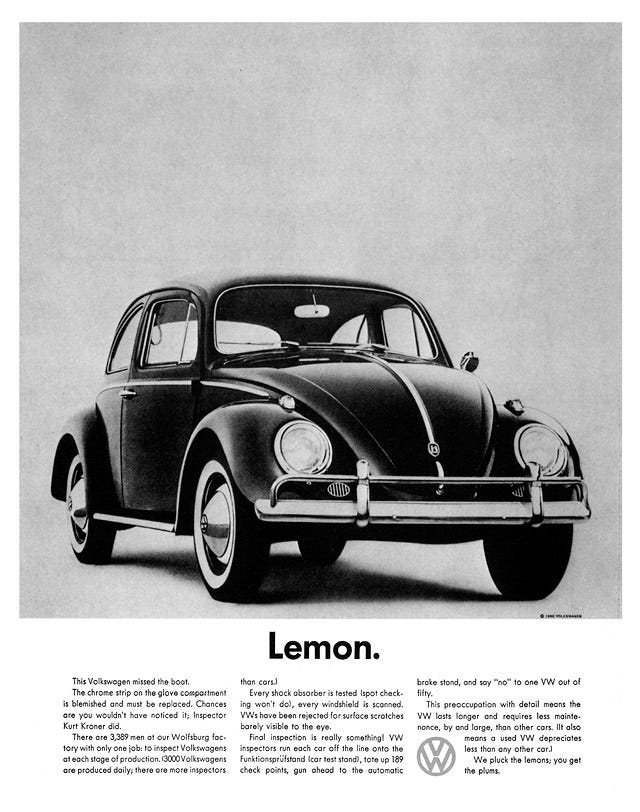 009 Volkswagen The Beetle 雑誌広告 Volkswagen の文字列と フォルクスワーゲン の音が同じものを指すと知 By Mayana Medium
