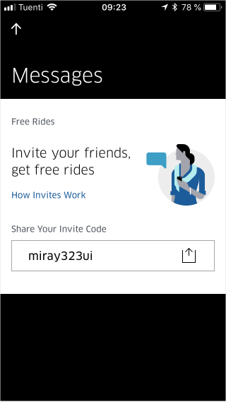 BEFORE AFTER. Cleaning up Uberu0027s invite friends message by