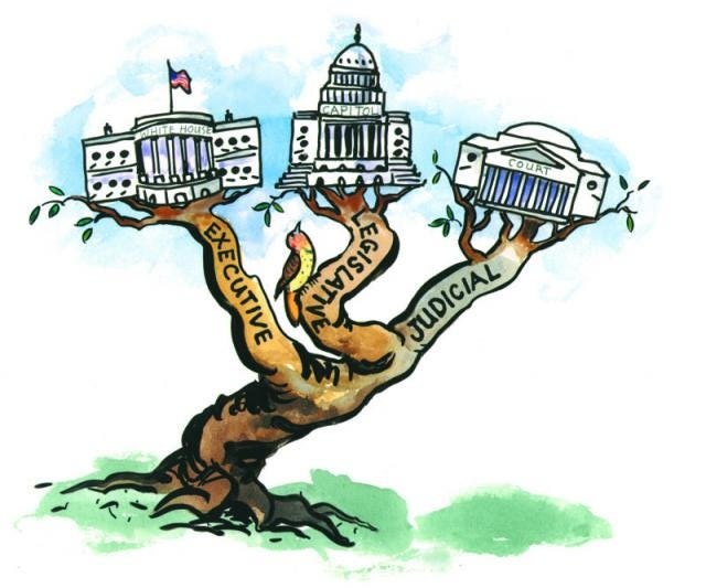 The branches of government.