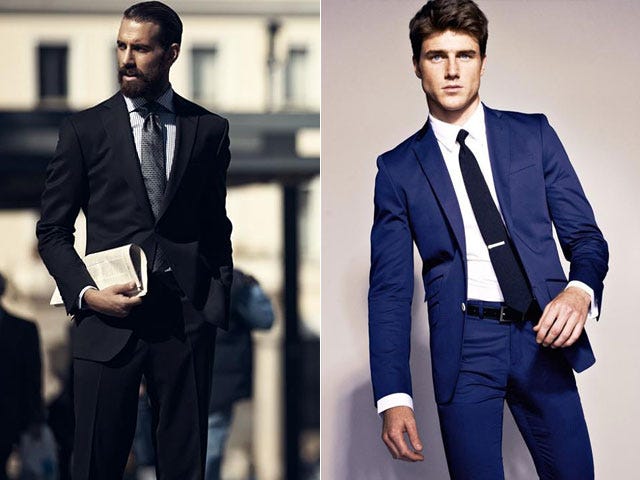 business blue suit