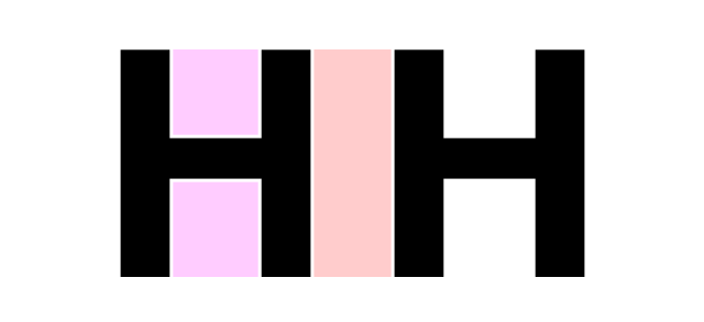 Space between the two legs of ‘H’, and space between two adjacent ‘H’ should be equal.
