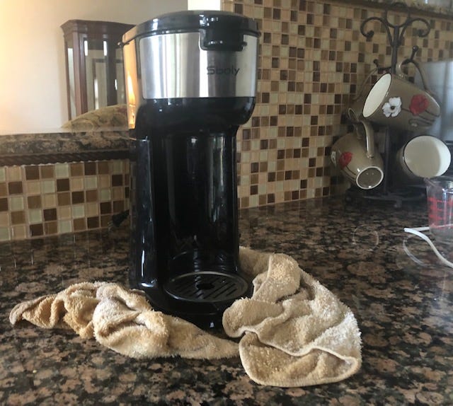 Forgetting to Put the Coffee Cup Under 