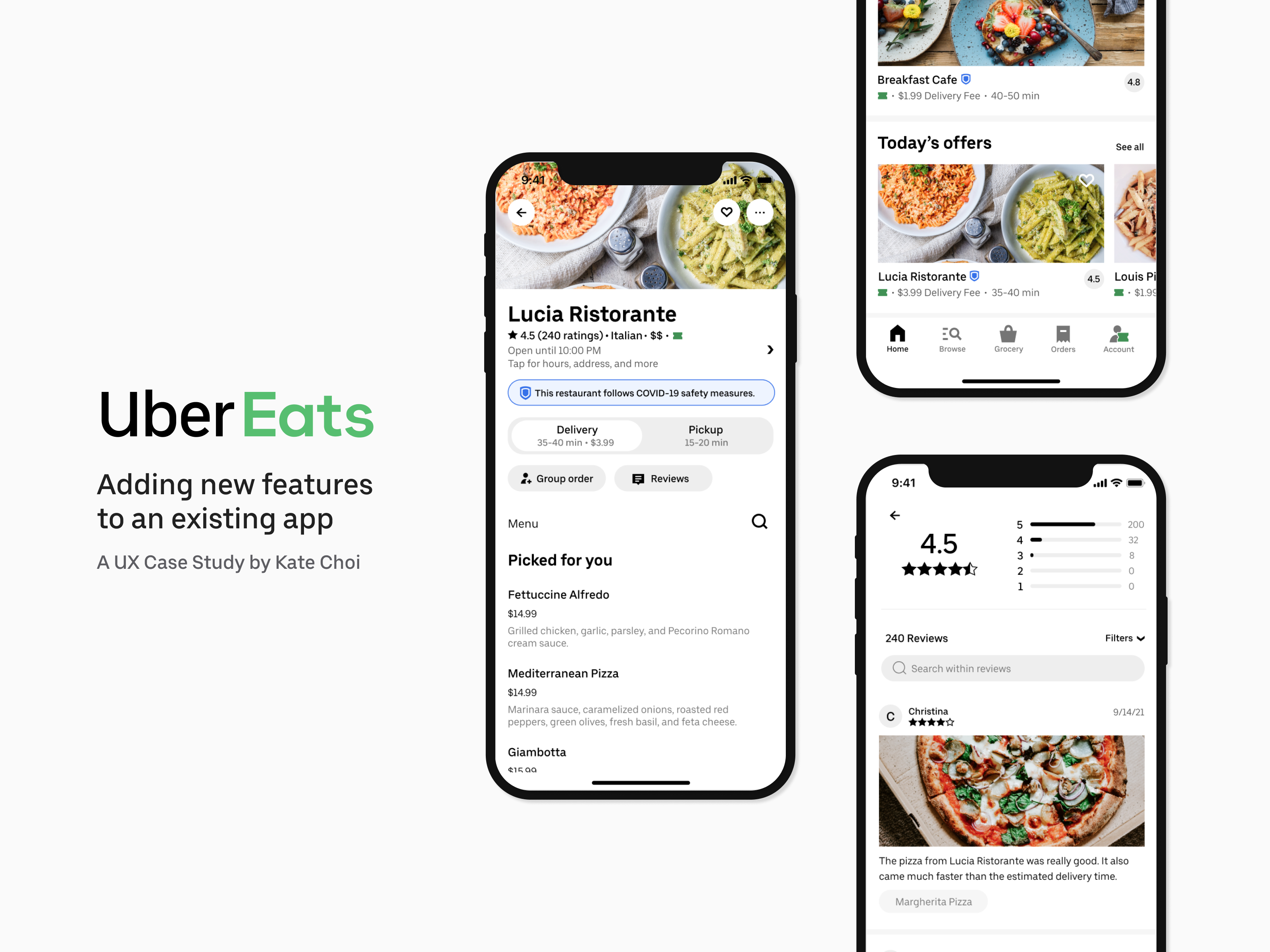 Extending the scope of Uber Eats- a UX Case Study  by Kate Choi 