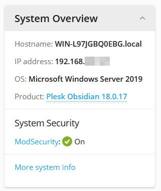 plesk obsidian