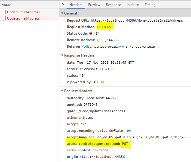 Simulating a CSRF Attack Part 2. GET/POST vs PUT/DELETE and CORS by