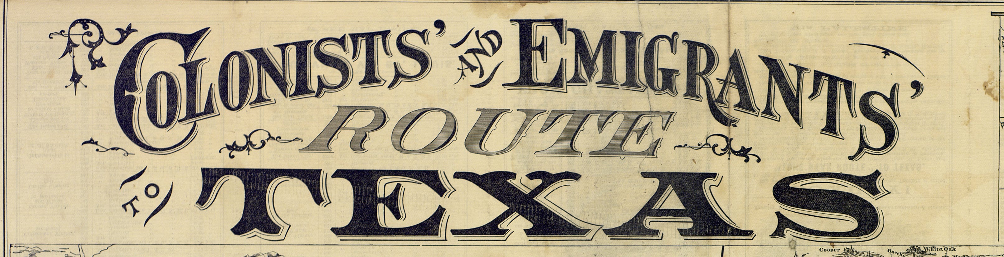 Colonists’ and Emigrants’ Route to Texas by Texas General Land Office