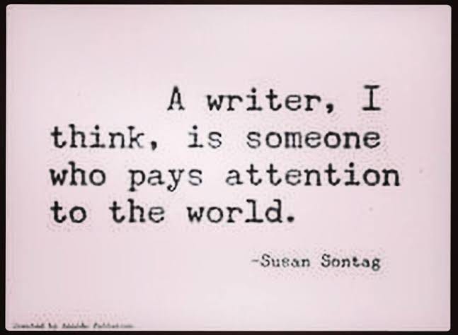 writers pay attention to the world