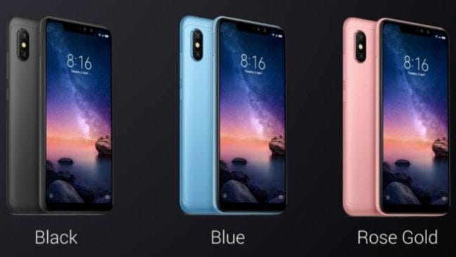 redmi note 6 pro rose gold 6gb ram