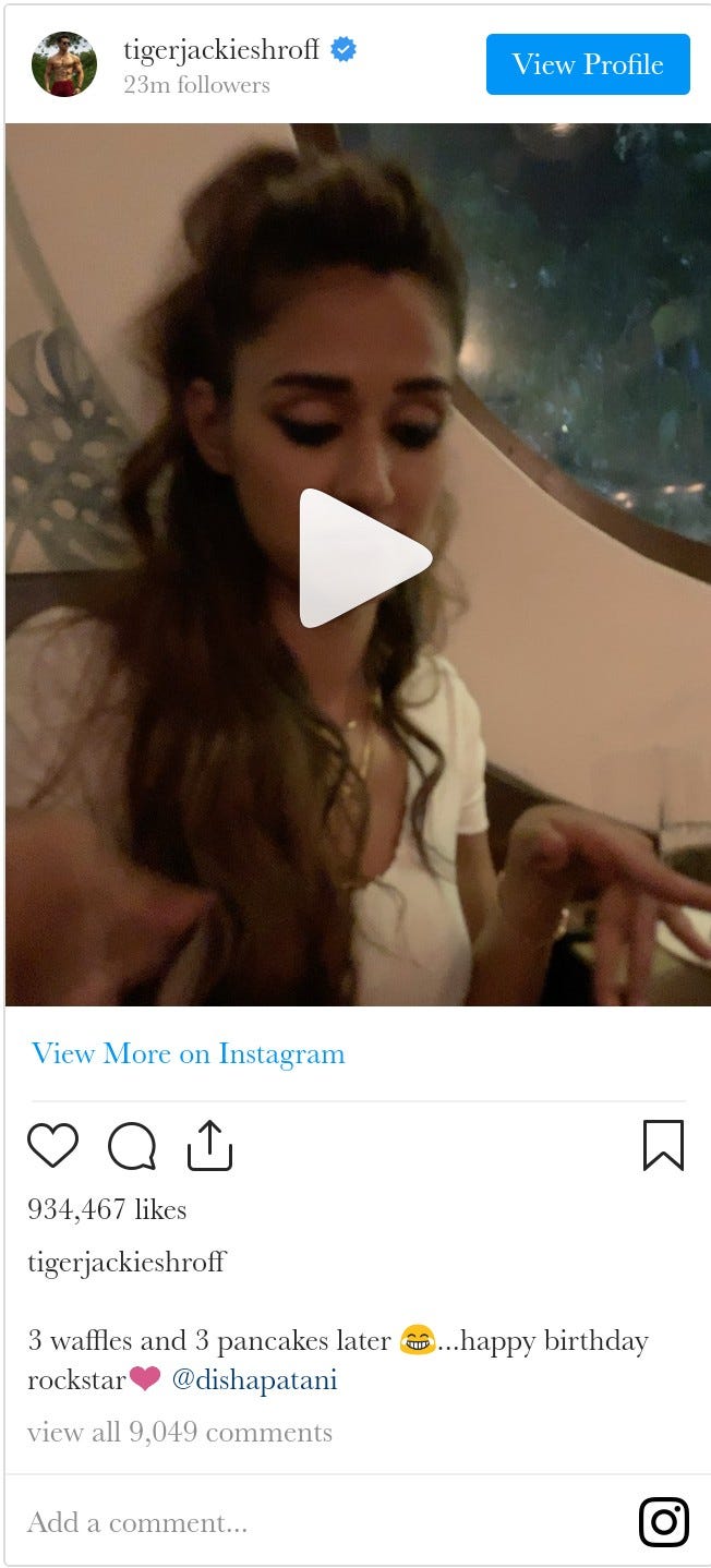 Tiger Shroff Wishes Rockstar Disha Patani On Her Birthday By The Trendyfeed Medium
