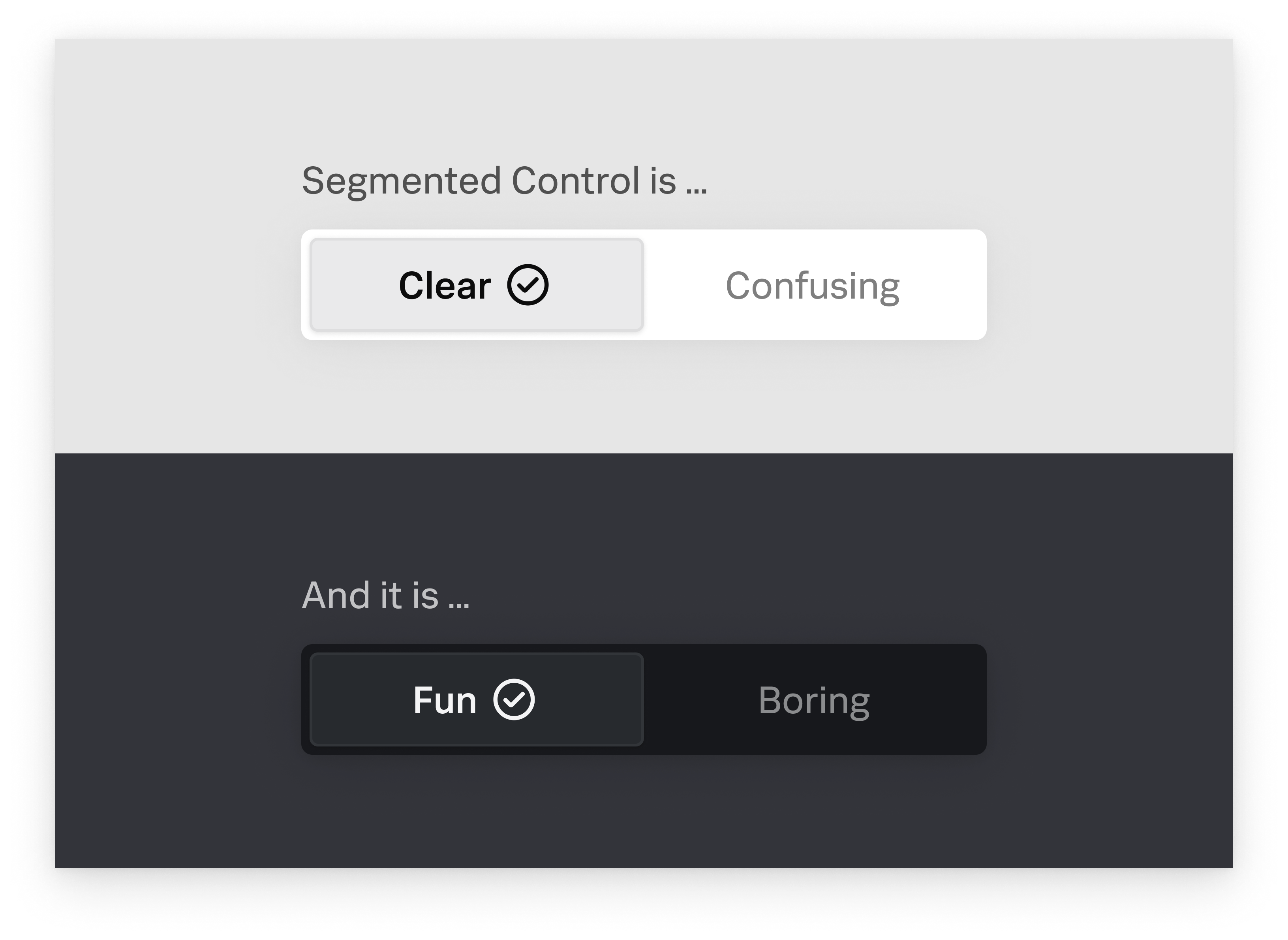 Reducing ambiguity on the segmented control UI design