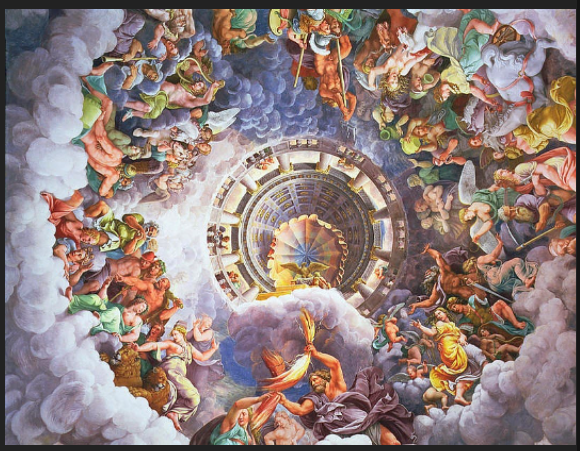 Olimpos Tanrıları, 1534–35, Giulio Romano, İlyada Dördüncü Bölüm Özet 