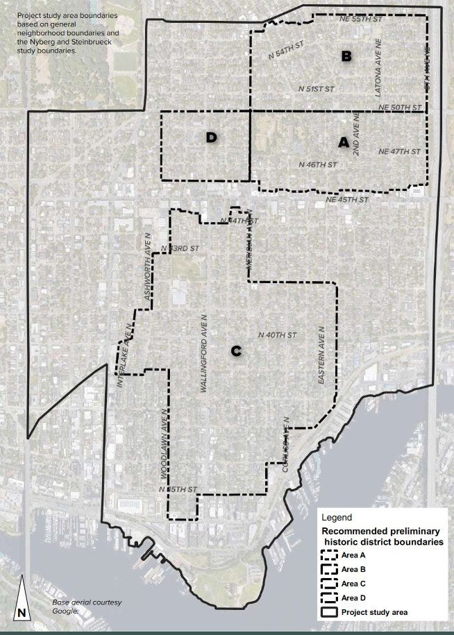 Historic Wallingford’s recommended historic district boundaries.