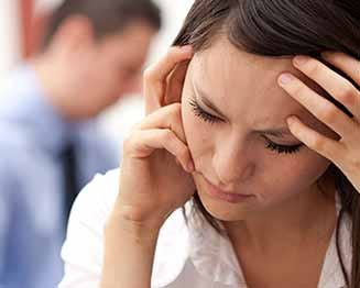 Woman looking worried
