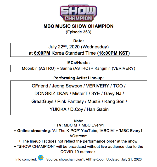 Live Streaming : MBC M SHOW CHAMPION Ep.363, Live 2020 | Full Show | by  KOREAN INDIE MUSIC 2020 | Medium