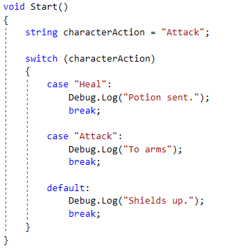The Switch Statements — Unity C#. If-else statements are a great way to ...