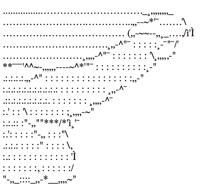 Phallus symbol ASCII ART.