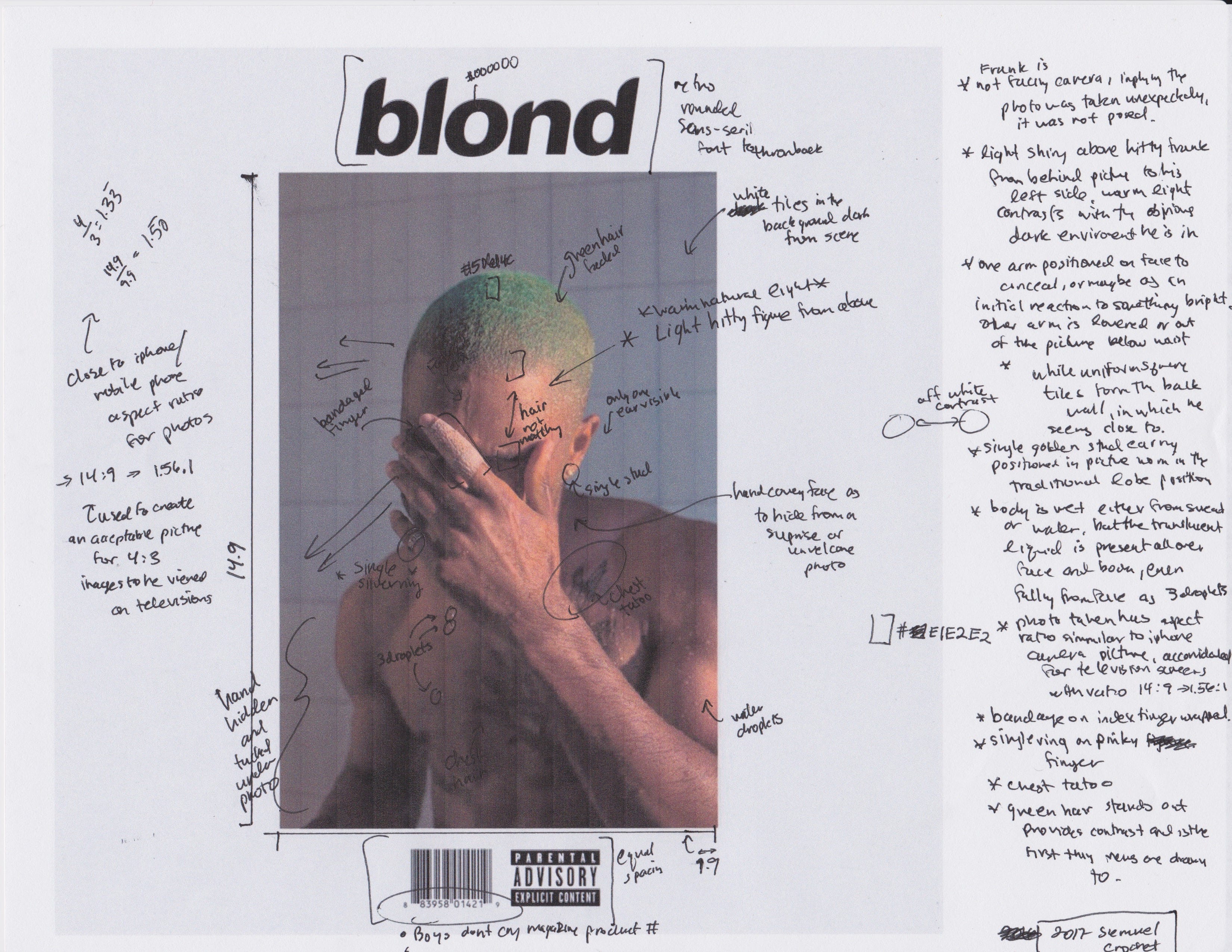 blonde frank ocean album cover