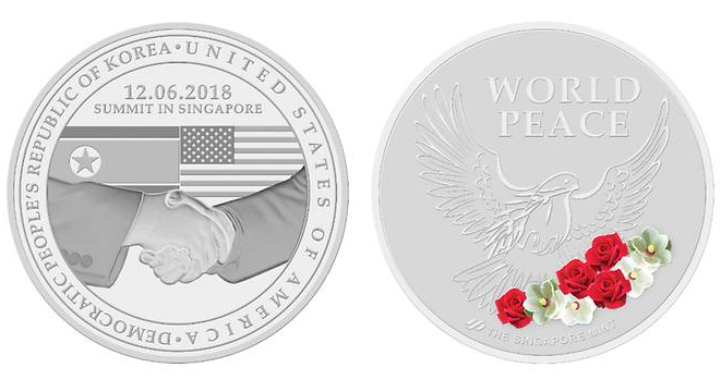 Singapore launches 'World Peace' medallion to mark US-North Korea summit  2018jun12 | by Manoj NT | Medium