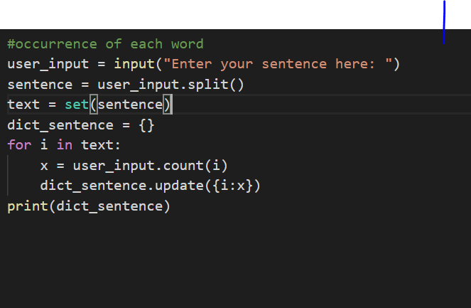 A Python Program to Count the Occurrences of Each Word in a Given String  Sentence and stores the count in a dictionary e.g {'so':1} - Salami-Ohida  Sefiyat - Medium