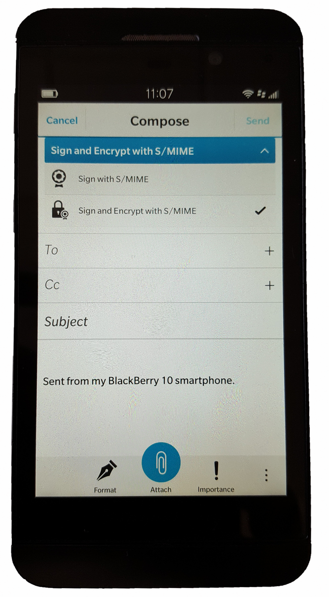 Blackberry Pgp S/Mime Encrypted Mobile Phones With Latest Pgp S/Mime