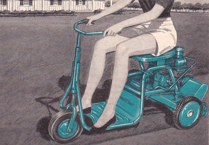 how were lawns mowed in the 1700's