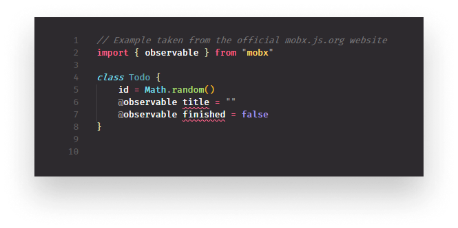 observable decorators in JavaScript