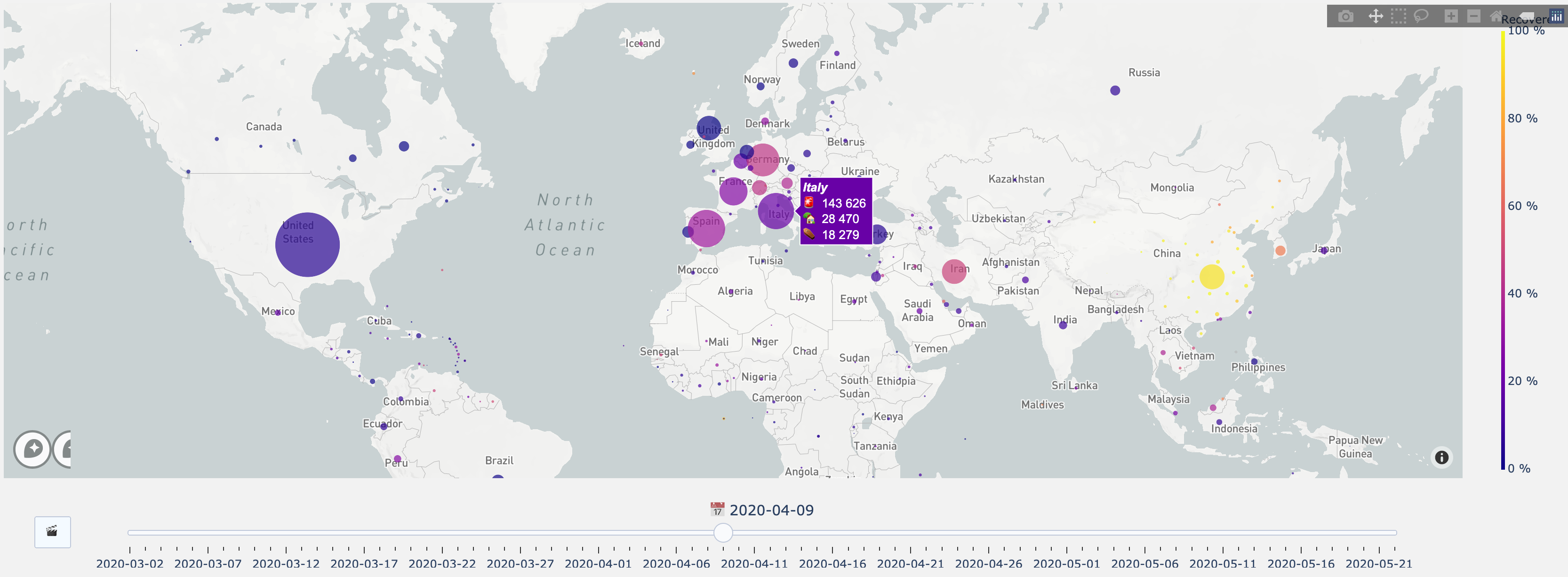 How to create outstanding animated scatter maps with plotly and dash