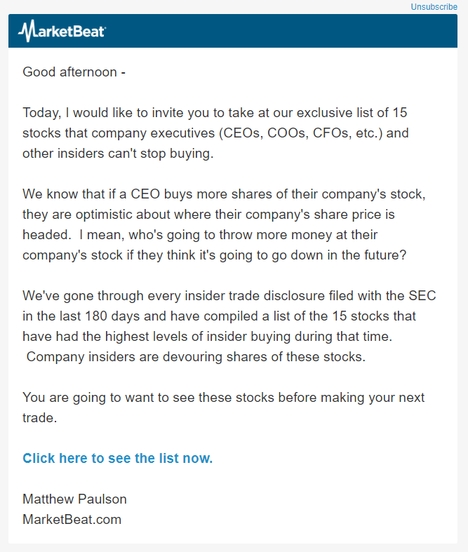 How Marketbeat Does Email Re Engagement And Sunsetting By Matt Paulson Medium