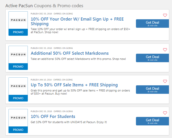 Promo Codes For Pacsun Online