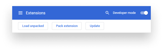 Enable Developer mode and select load unpacked to load your extension